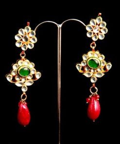 Elegant Kundan Earrings in Chandelier Style for Stylish Women-0