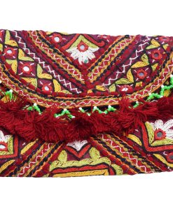 Designer Multicolor Embroidered Handmade Ladies Mirror Clutch Bag -0