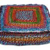 Buy Cheap Handmade Pouf Ottomans With Colorful Stripes-0
