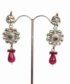 Hottest Design Fashion Earrings in White Stones for Weddings -1595