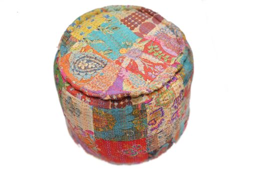 Block Printed Handmade Ottomans With Beautiful Color Combination-0