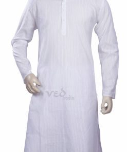 Readymade White Kurta Pjyama for Men for Casual Parties-0