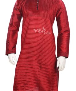 Royal Maroon Designer Party wear Indian Kurta Pajama Set for Men -2529