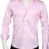 Shop Online Officer Fit Formal Cotton Shirt in Pink Color-0