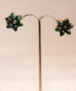 Shop Online Designer Stud Earrings in Emerald Stone for Every Day Wear-0