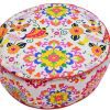 Buy Designer Colorful Soft Fabric Pouf Ottomans From India-0