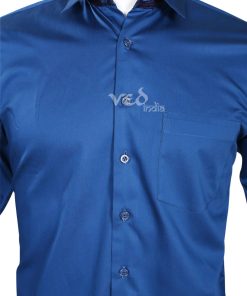 Latest Design Stylish Blue Color Party Cotton Shirt for Men-2559