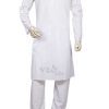 White Ethnic Men’s Cotton Kurta Pajama Set for Casual Wear-0