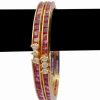 Buy Red and White Stones Party wear Bangle for Women-0