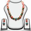 Multi-Color Kundan Stone Beads Fancy Jewellery Set with Matching Earrings -0