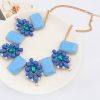 Partywear Boho Necklace in Blue and Turquoise Stones and Beads -0