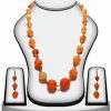 Gorgeous Indian Necklace Set with Kundan Work with Earrings-0