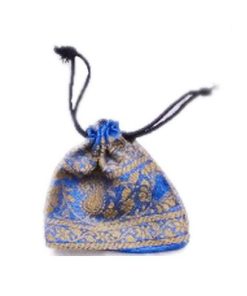 Buy Online Designer Handmade Blue Color Gift Pouches for Ladies-0