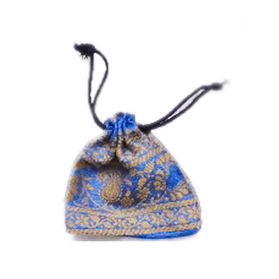 Buy Online Designer Handmade Blue Color Gift Pouches for Ladies-0