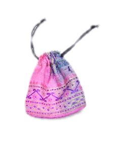 Bright Pink Hand Crafted Potli Bags With Embroidery Designs-0