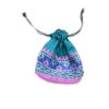 Lavender Blue Hand Crafted Potli Bags With Rich Embroidery Designs-0