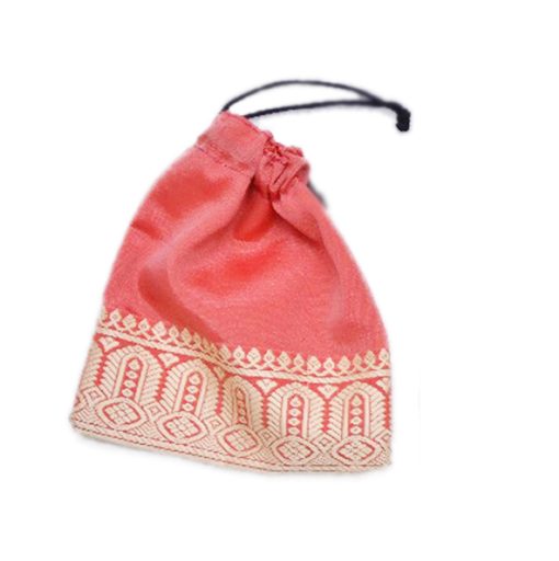 Traditional Orange Handmade Potli Bag With Beautiful Embroidery-0