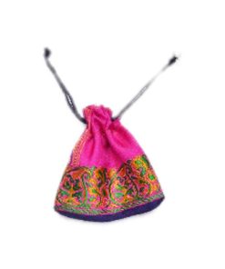 Designer Pink Handmade Pouches With Indian Stitched Designs-0
