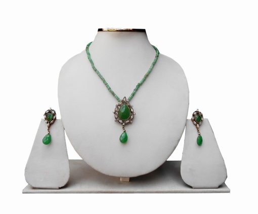 Designer Beautiful American Diamond Pendant and Earrings Set-0