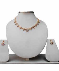 Beautiful Design Bridal Wedding Necklace Set with Jhumkas From India-0