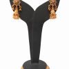 Classic Fashion Earrings in White Colored Polki Stones and Antique Polish-0
