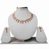 Latest Designer American Diamond Necklace Set with Earrings for Women-0