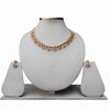 Designer Antique American diamond Necklace Set With Earrings From India-0
