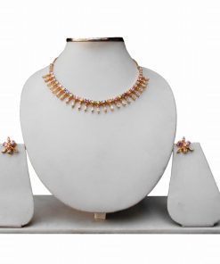 Latest Collection of Designer Necklace Set with Earrings for Women-0