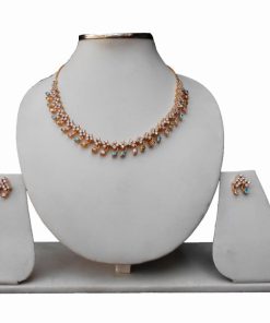 Designer Exclusive Necklace Set with Earrings in Multicolored Stones-0