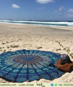 Blue Roundie Mandala Tapestry