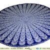 Blue and White Boho Roundie Tapestry