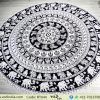 Elephant Round Mandala Tapestry