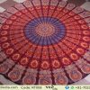 Red Round Wall Tapestry Beach Throw