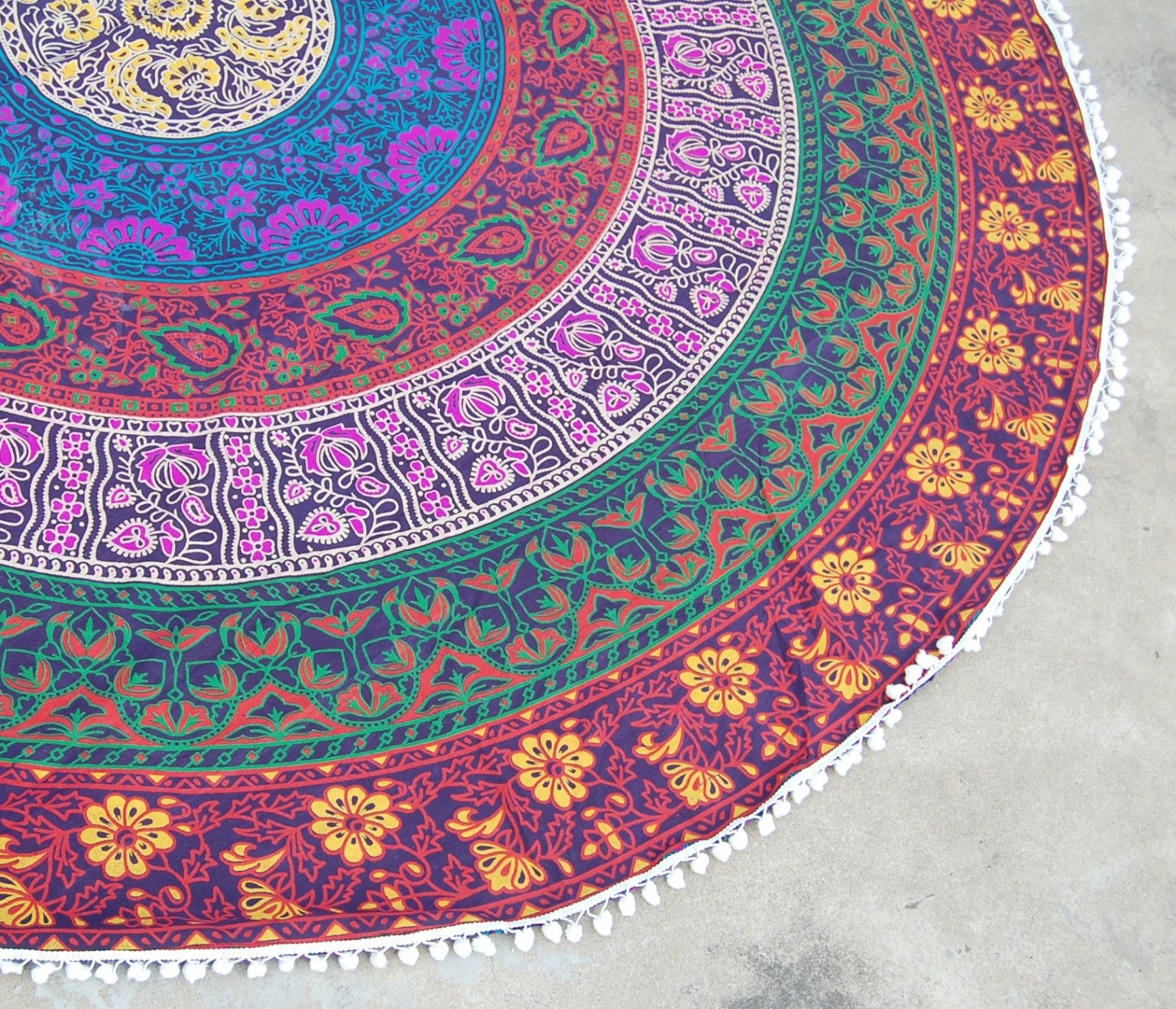 Round Hippie Boho Table Cover