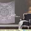 Black and White Ombre Circle Hippie Mandala Tapestry -0