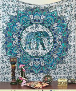Ombre Elephant Large Mandala Tapestry