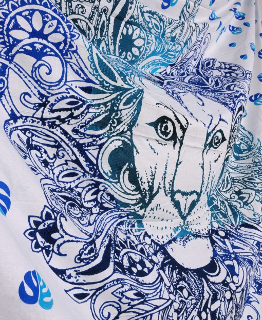 Blue Lion Tapestry Bedspread Throw
