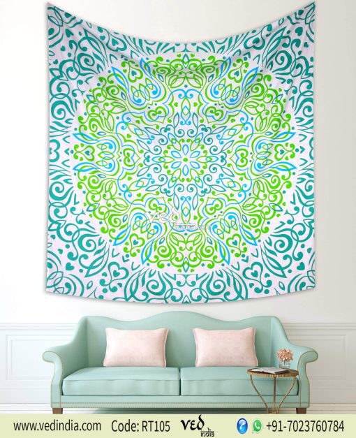 Psychedelic Large Ombre Mandala Tapestries Bedding Throw -0