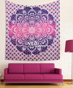 Purple Ombre Mandala Indian Wall Tapestry Bedding -3198