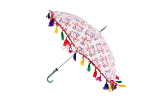 Hand Work Designer UV Travel Sun Parasol Umbrella-3687