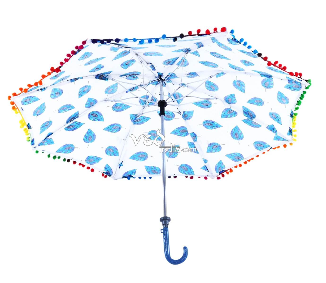 Cotton Umbrella Hippie Vintage Colorful Leaf Foldable Parasol-3704