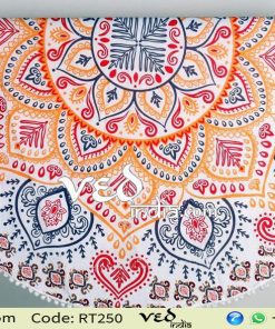 Indian Mandala Tapestry Pom Pom Beach Throw Towel-0