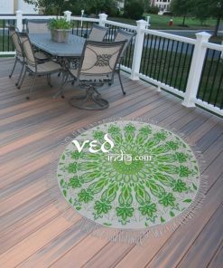 Mandala Round Roundie Beach Throw Floral Yoga Mat -3515