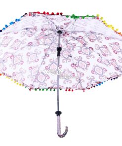 Antique Walking Parasol Cotton Vintage Summer Umbrella-3718