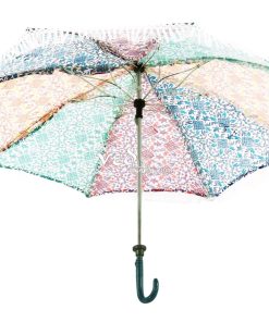 Vintage Foldable Parasol Walking Sun Umbrella with Long Tassels-3715