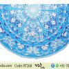 Blue Floral Round Mandala Beach Throw Towel -0