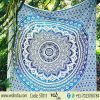 Twin Blue Ombre Hippie Mandala Tapestry | Bohemian Wall hangings-0