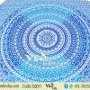 King and Queen Size Blue Ombre Mandala Tapestry Bedding-0
