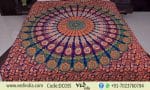Bohemian Mandala Quilt Cover Bedding Set with Peafowl Design-0