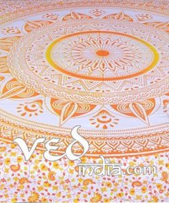 Ombre Hippie Bohemian Wall Hanging Tapestry in yellow Color-3904